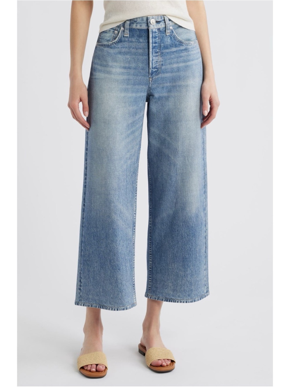 Rag & Bone Miramar Andi Ankle Wide-Leg Pants Sweatpant Jeans 30